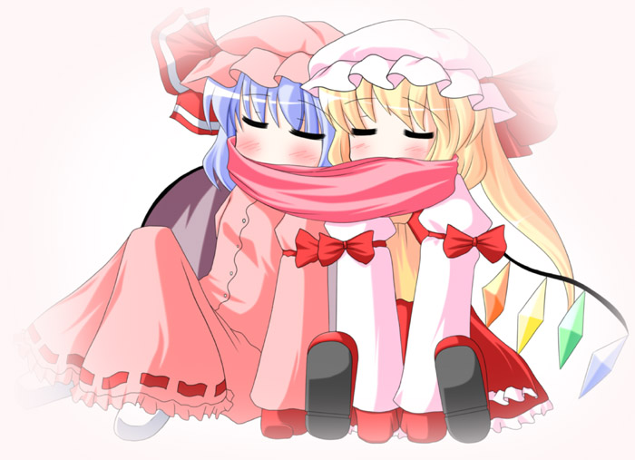remilia scarlet and flandre scarlet (touhou) drawn by silamizu_(white_water)