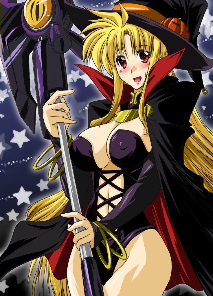 fate testarossa and bardiche (lyrical nanoha and 1 more) drawn by 45acp