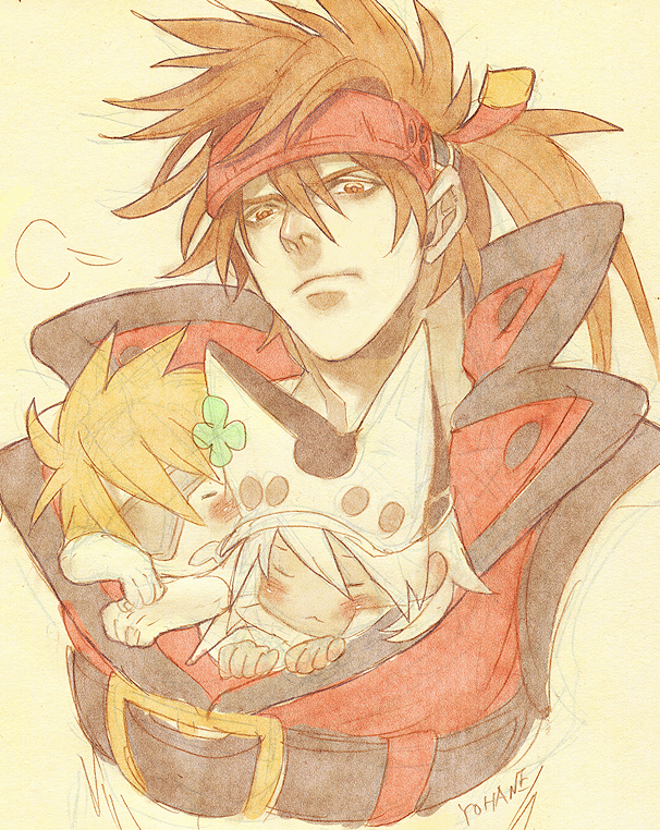 ramlethal valentine, sol badguy, and sin kiske (guilty gear and 1 more) drawn by yohane_shimizu