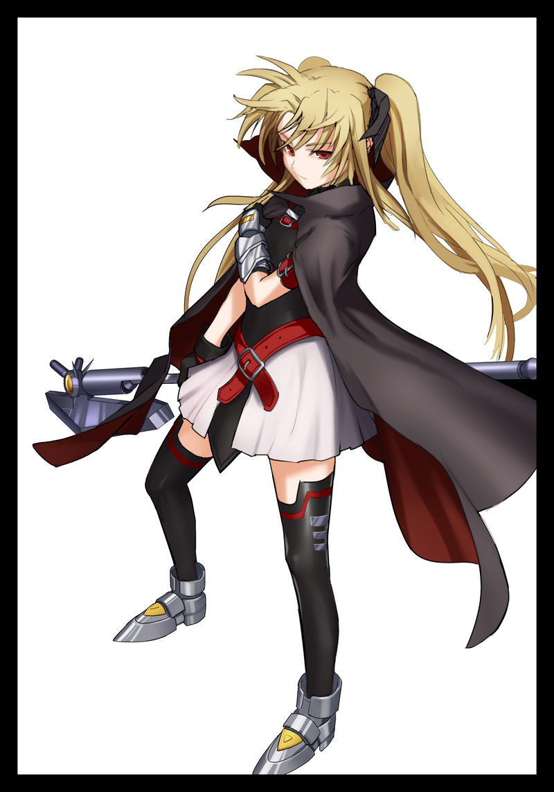 fate testarossa and bardiche (lyrical nanoha and 2 more) drawn by chirigami-san