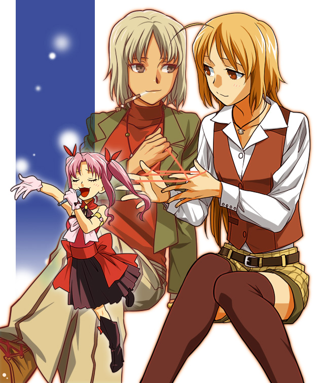 canaan, oosawa maria, and nene (428: fuusa sareta shibuya de and 1 more) drawn by mori_(unknown.)