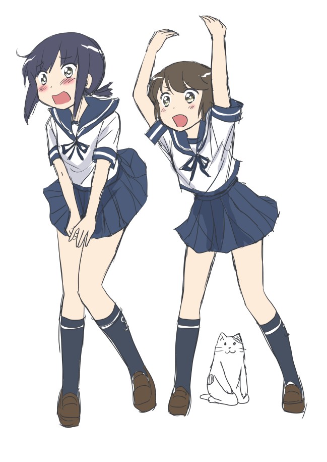 fubuki and miyuki (kantai collection) drawn by shimazaki_mujirushi