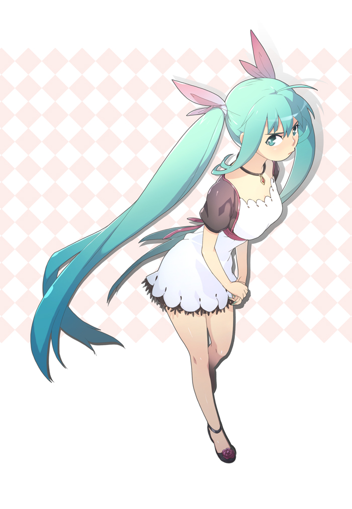 hatsune miku (vocaloid and 1 more) drawn by karpin