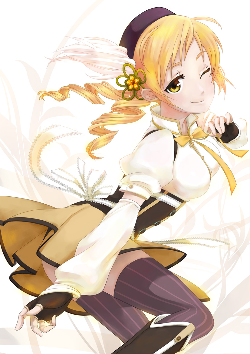 tomoe mami (mahou shoujo madoka magica) drawn by hooko