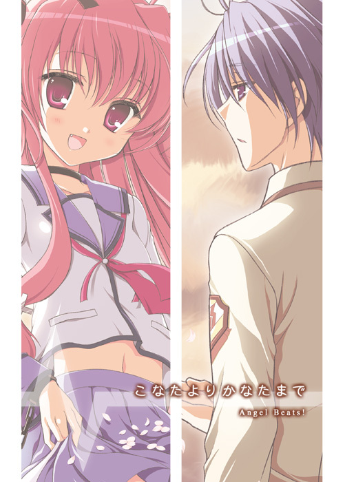yui and hinata hideki (angel beats!) drawn by odawara_hakone