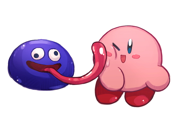 kirby and gooey (kirby and 1 more) drawn by chiimako
