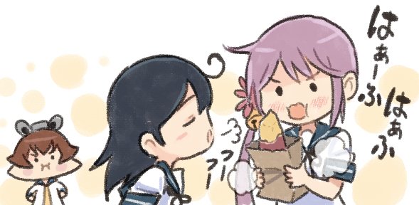 ushio, yukikaze, and akebono (kantai collection) drawn by saiguchi_otoufu