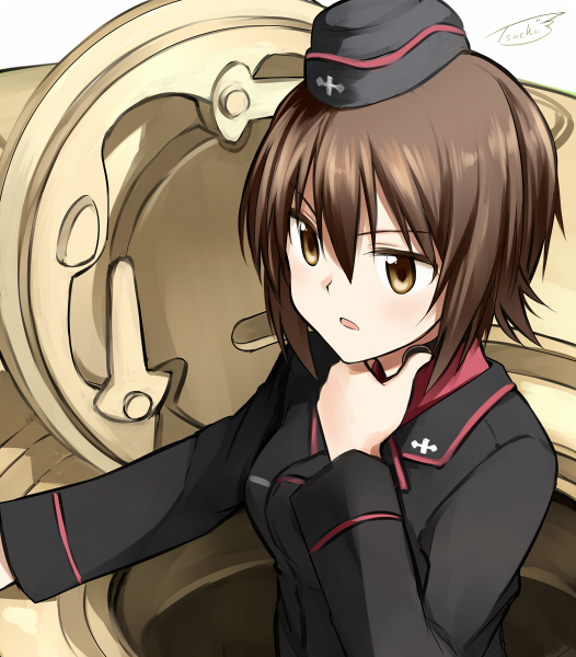 nishizumi maho (girls und panzer) drawn by tsuchii_(ramakifrau)