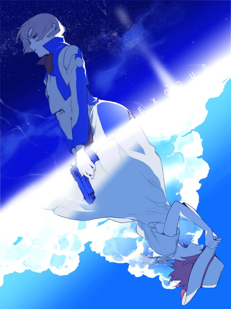 canon memphis and toomi maya (soukyuu no fafner) drawn by katagiri_ikumi
