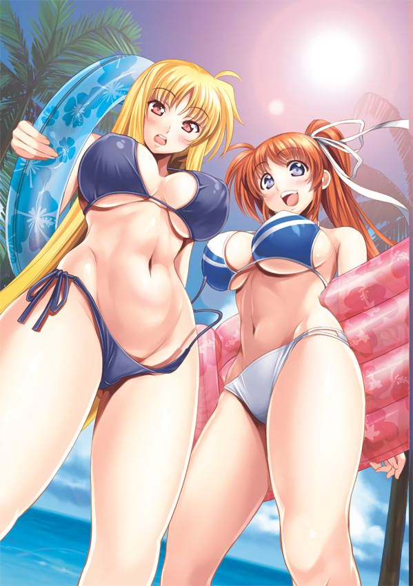 fate testarossa and takamachi nanoha (lyrical nanoha and 1 more) drawn by itachou