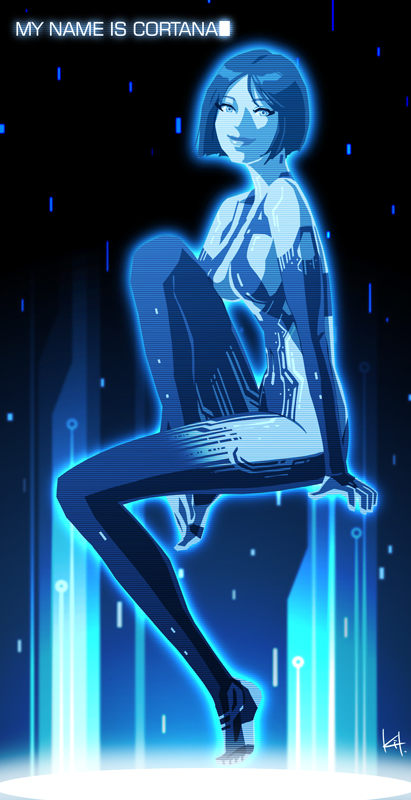 cortana (halo and 1 more) drawn by kit_(kittic)