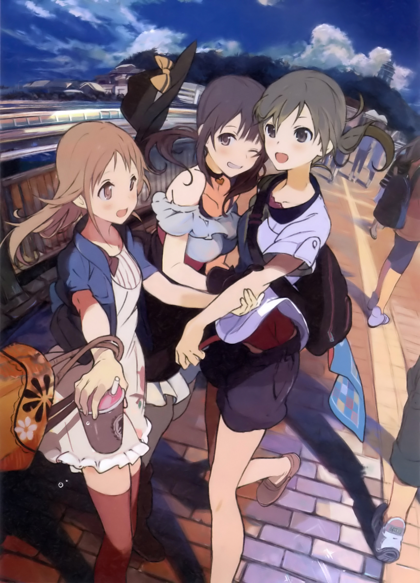Okita Sawa Miyamoto Konatsu And Sakai Wakana Tari Tari Drawn By Tanu Danbooru
