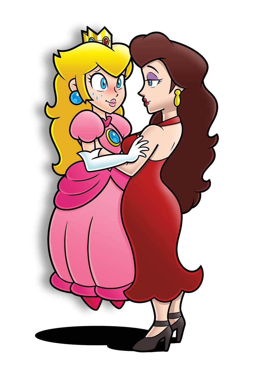 princess peach and pauline (mario and 1 more) drawn by doc_shoddy