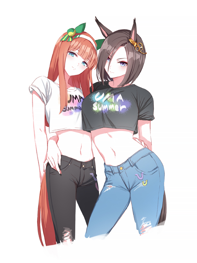 silence suzuka and air groove (umamusume) drawn by romi_(346_ura)
