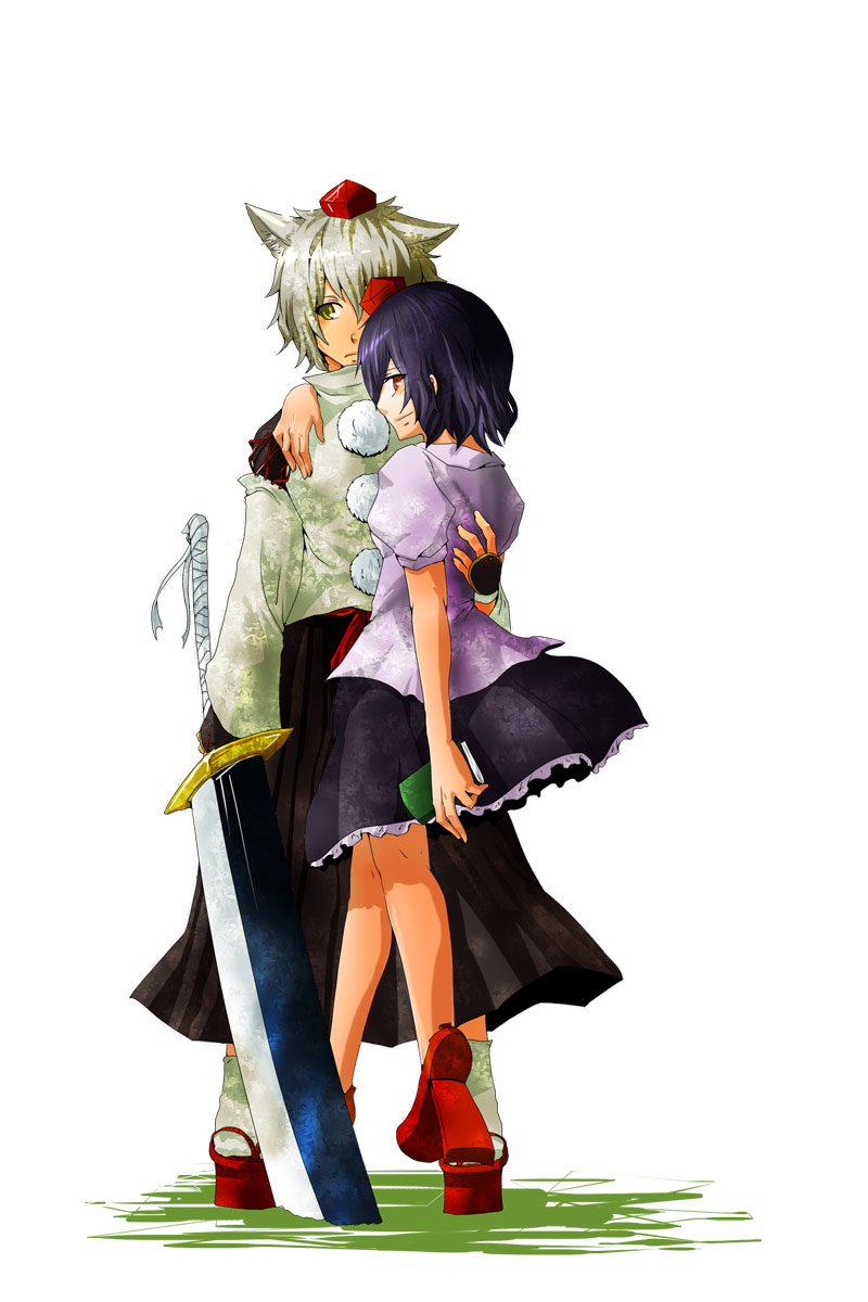 shameimaru aya and inubashiri momiji (touhou) drawn by haruichi_(sazanami_complex) and kyouno