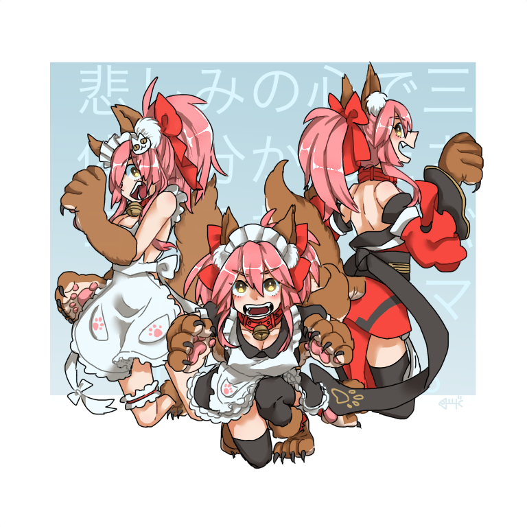 tamamo and tamamo cat (fate and 2 more) drawn by mediummarine