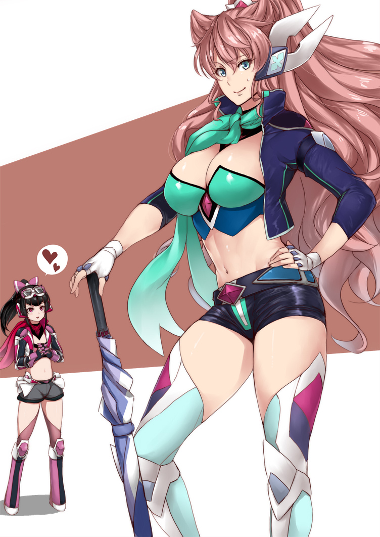 tsukuyomi shirabe and maria cadenzavna eve (senki zesshou symphogear and 1 more) drawn by tobisawa