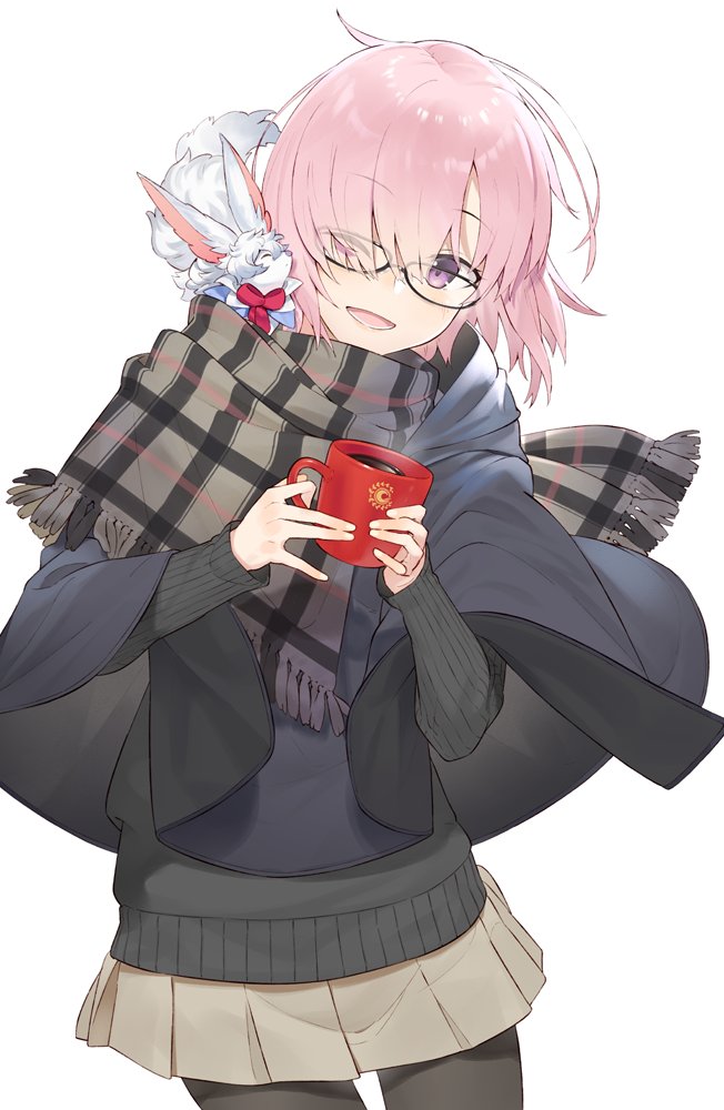 mash kyrielight and fou (fate and 1 more) drawn by hayashi_kewi