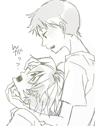 ikari shinji and nagisa kaworu (neon genesis evangelion)