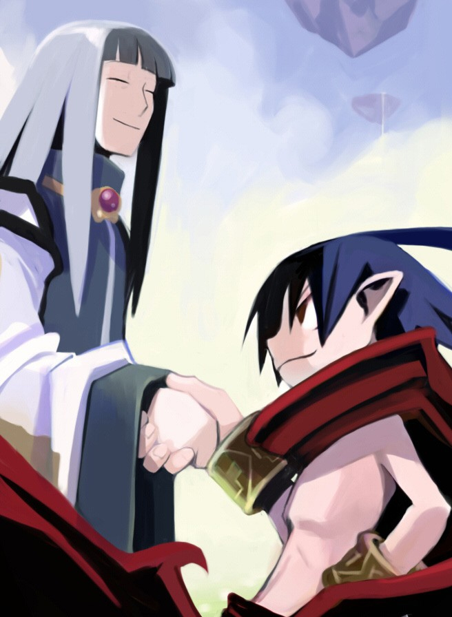 laharl and lamington (disgaea and 1 more) drawn by harada_takehito