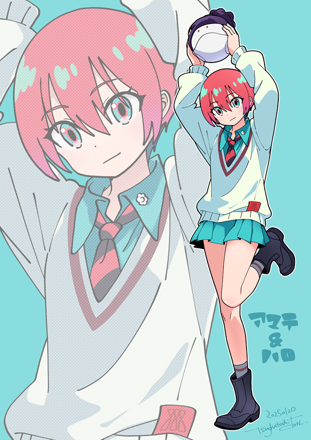 amate yuzuriha and haro (gundam and 1 more) drawn by kurosu_tsugutoshi