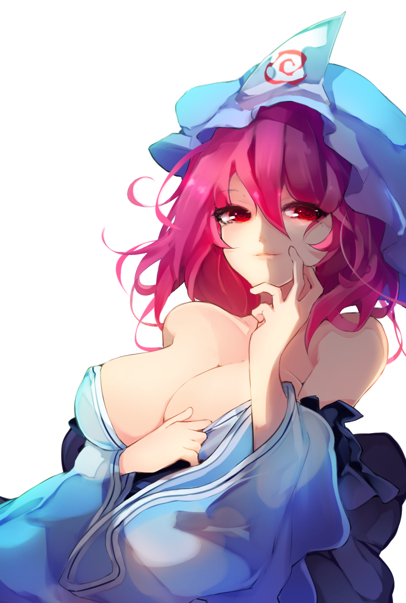 saigyouji yuyuko (touhou) drawn by chiroru_(cheese-roll)