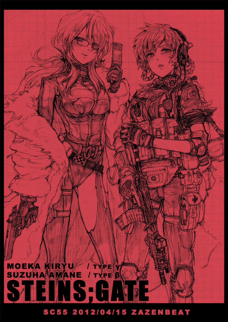 amane suzuha and kiryuu moeka (steins;gate) drawn by chihiro_(kemonomichi)