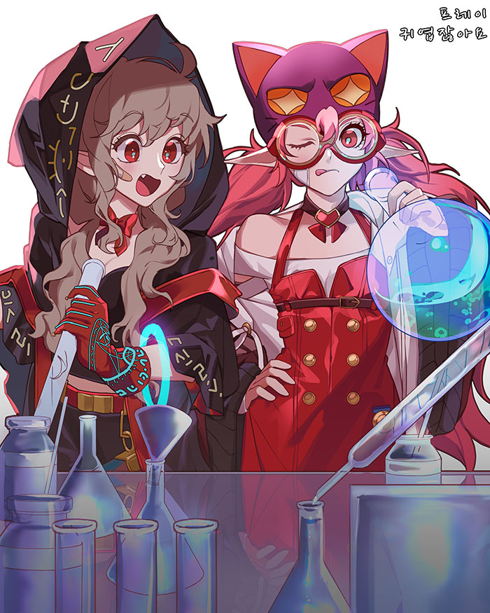 female mage, witch, ikki the vikki, and geniewiz (dungeon and fighter) drawn by kasy