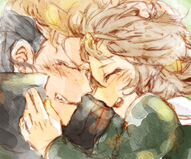 fujisaki chihiro and owada mondo (danganronpa and 1 more) drawn by sanpomichi