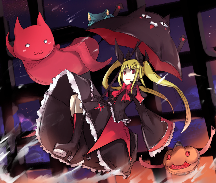 rachel alucard, gii, nago, and george xiii (blazblue) drawn by usugiri_bacon