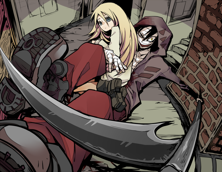rachel gardner and isaac foster (satsuriku no tenshi) drawn by torino_hane