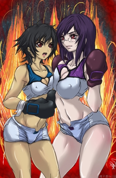 tieria erde and setsuna f. seiei (gundam and 1 more) drawn by madhatter_hello