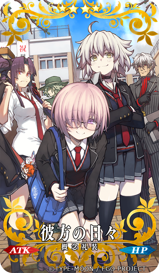 mash kyrielight, fujimaru ritsuka, jeanne d'arc alter, fou, ushiwakamaru, and 3 more (fate and 1 more) drawn by tamori_tadaji