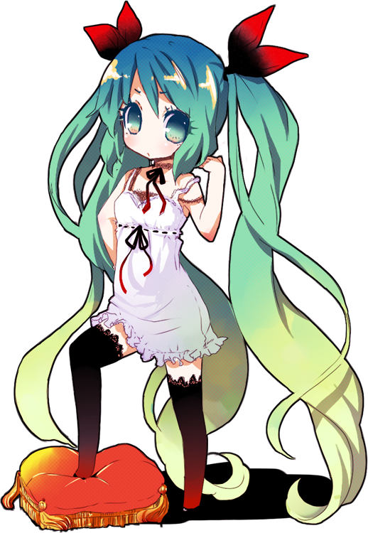 hatsune miku (vocaloid and 1 more) drawn by chikkuru