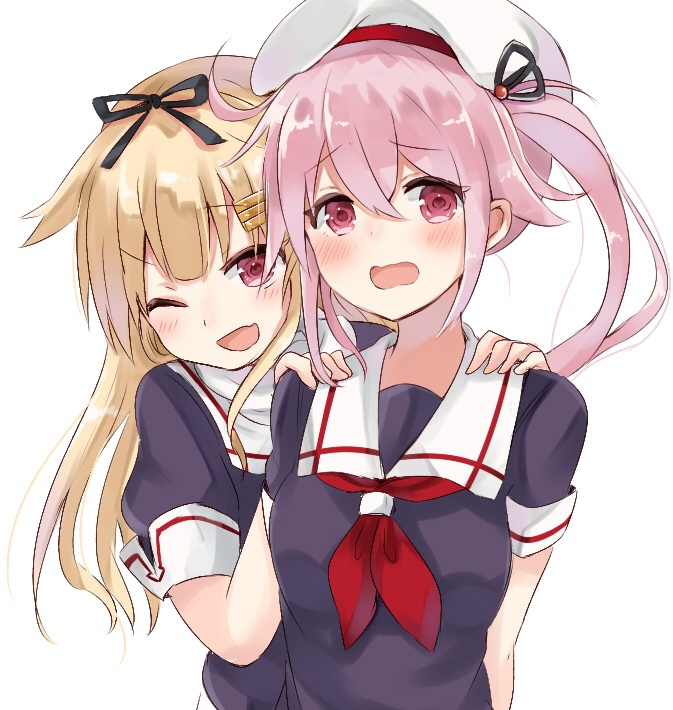 yuudachi, yuudachi kai ni, and harusame (kantai collection) drawn by chiune_(yachi)