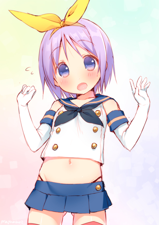 shimakaze and hiiragi tsukasa (kantai collection and 1 more) drawn by usashiro_mani