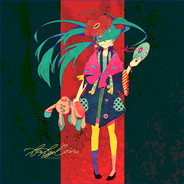 hatsune miku (vocaloid and 1 more) drawn by conoha