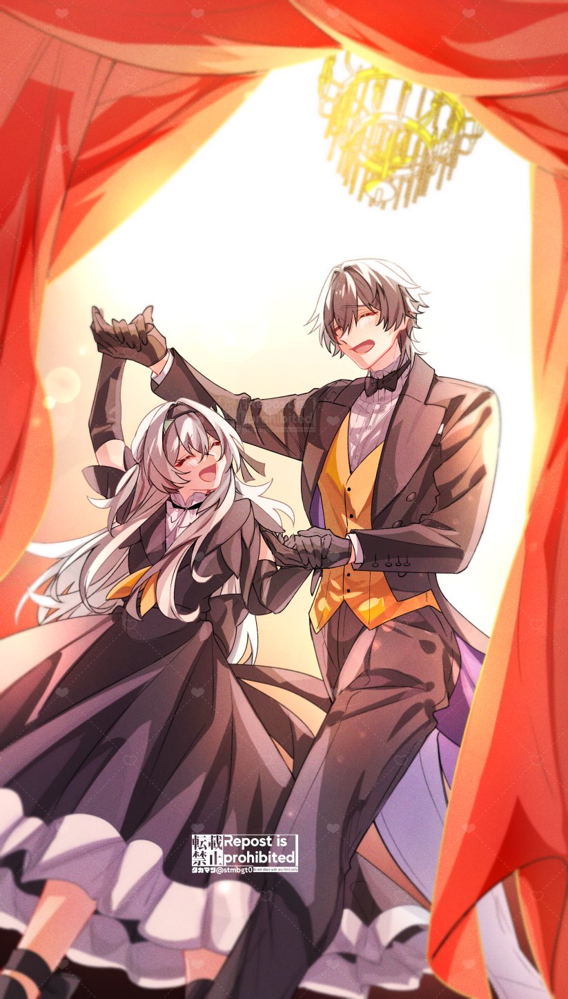trailblazer, firefly, and caelus (honkai and 1 more) drawn by takamatsu_(yamajiai)