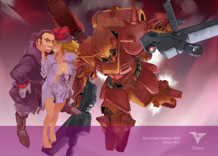 marasai, kacricon cacooler, and amelia (gundam and 1 more) drawn by 30ml