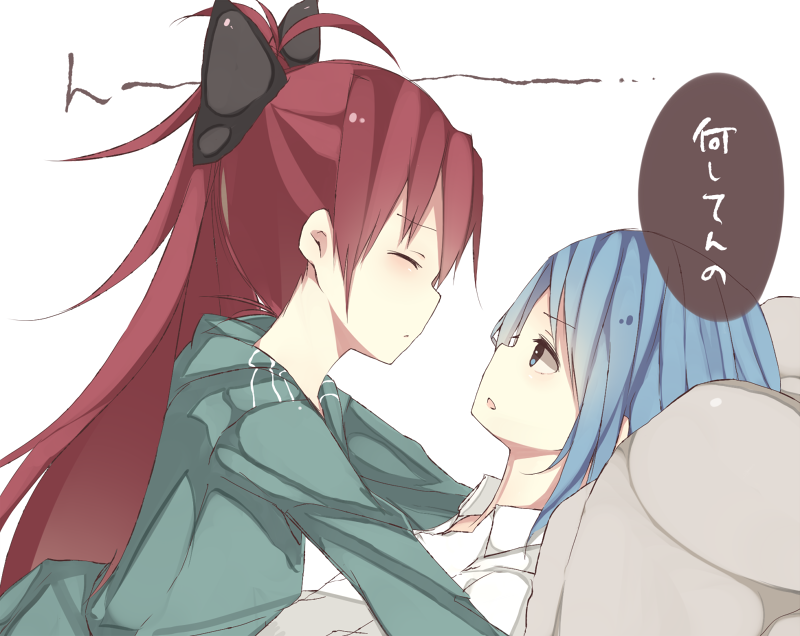 miki sayaka and sakura kyoko (mahou shoujo madoka magica) drawn by meet_neet