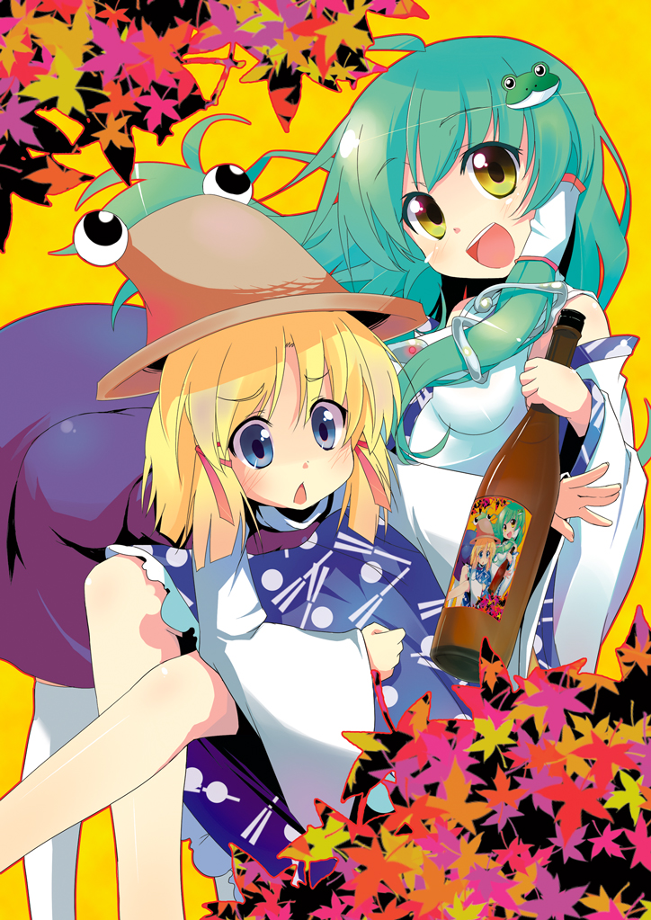 kochiya sanae, moriya suwako, and pyonta (touhou) drawn by sw_(taco)