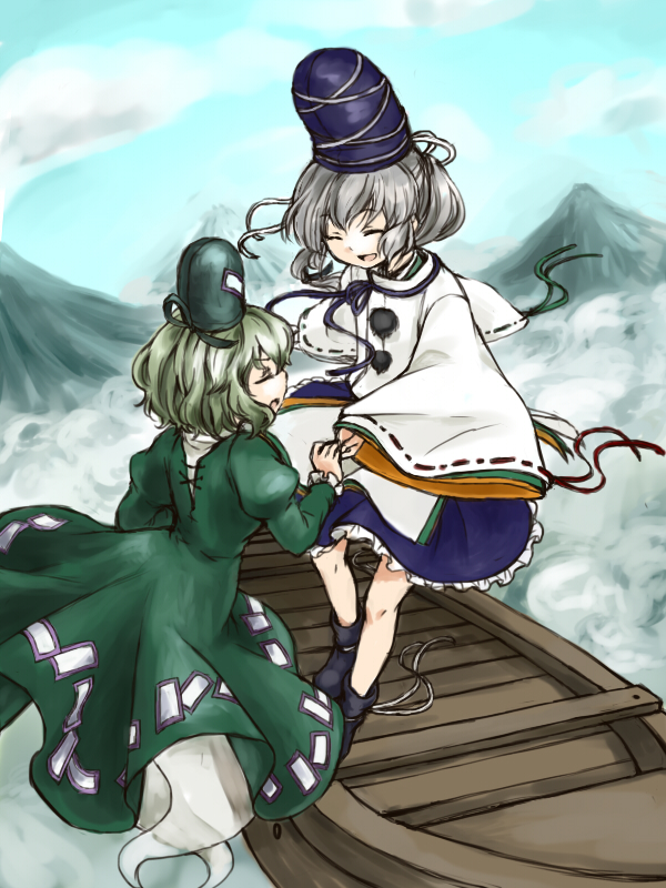 mononobe no futo and soga no tojiko (touhou) drawn by siroooo