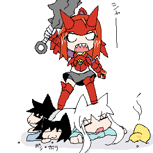 ahiru, koucha, shironee, and kuroneko (original) drawn by tamagoyaki_(uta)