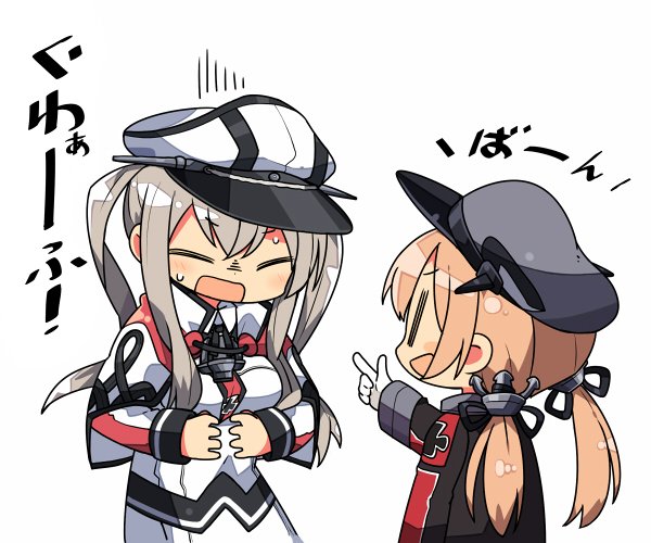 prinz eugen and graf zeppelin (kantai collection) drawn by kanikama