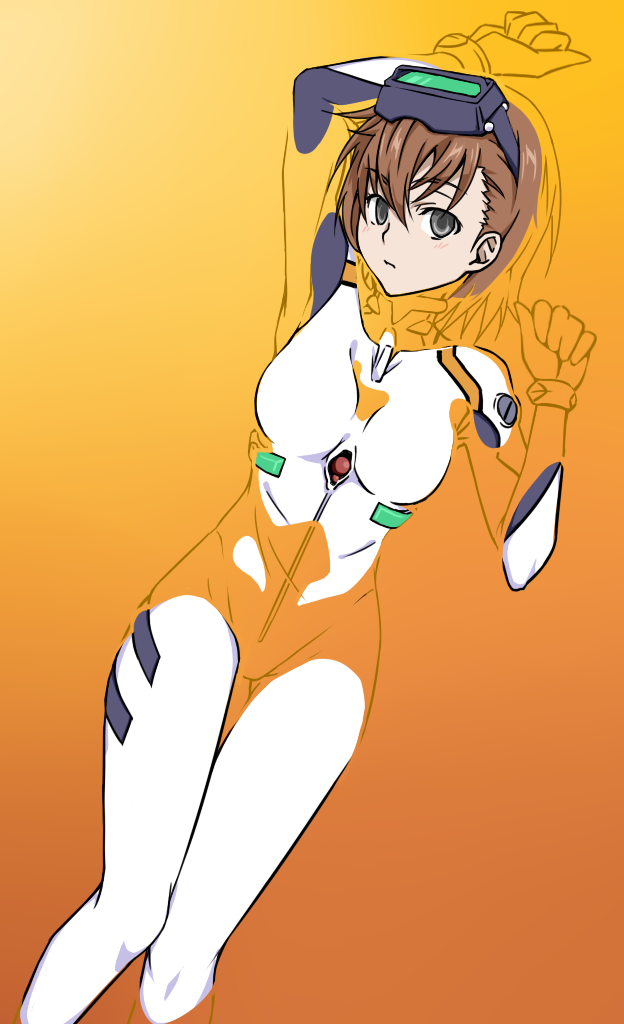 ayanami rei and misaka imouto (neon genesis evangelion and 2 more) drawn by touryou