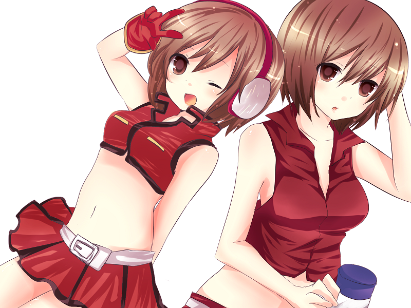 meiko and sakine meiko (vocaloid) drawn by monako_(sora527)