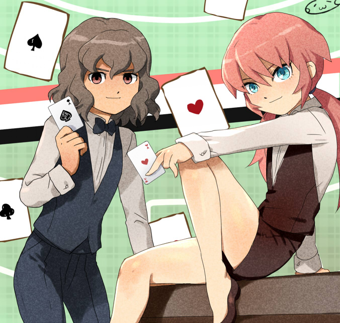 kirino ranmaru and shindou takuto (inazuma eleven and 1 more) drawn by mizuhara_aki