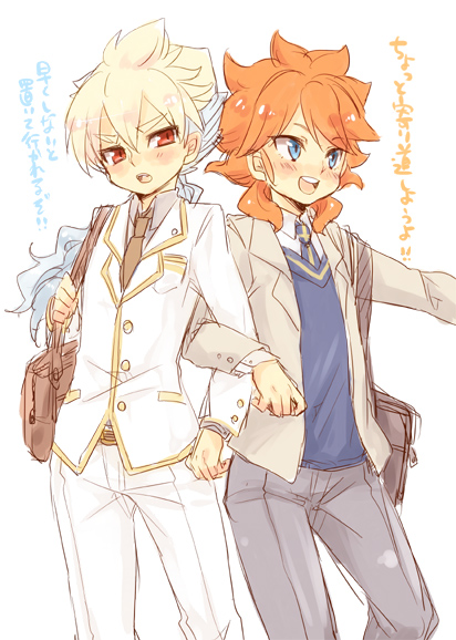 hakuryuu and amemiya taiyou (inazuma eleven and 1 more) drawn by tobi_(one)