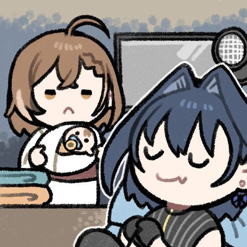 ouro kronii and nanashi mumei (hololive and 1 more) drawn by clipe