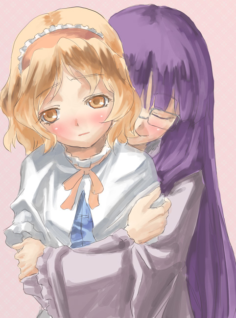 alice margatroid and patchouli knowledge (touhou) drawn by yohane